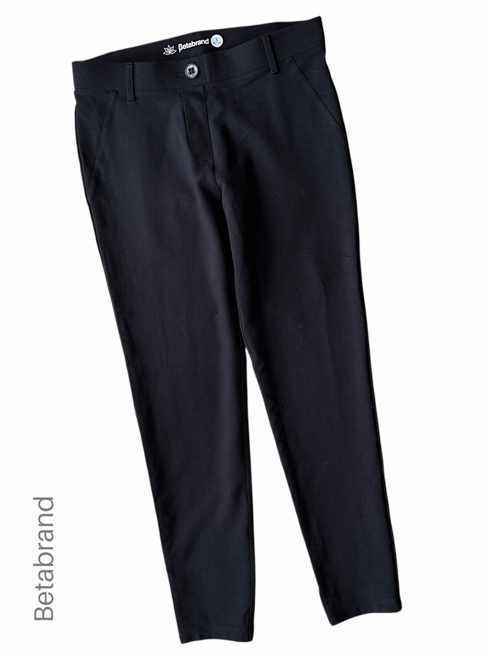 BETABRAND NWOT BLACK SKINNY LEG DRESS YOGA PANT PONTE KNIT | PETITE SMALL